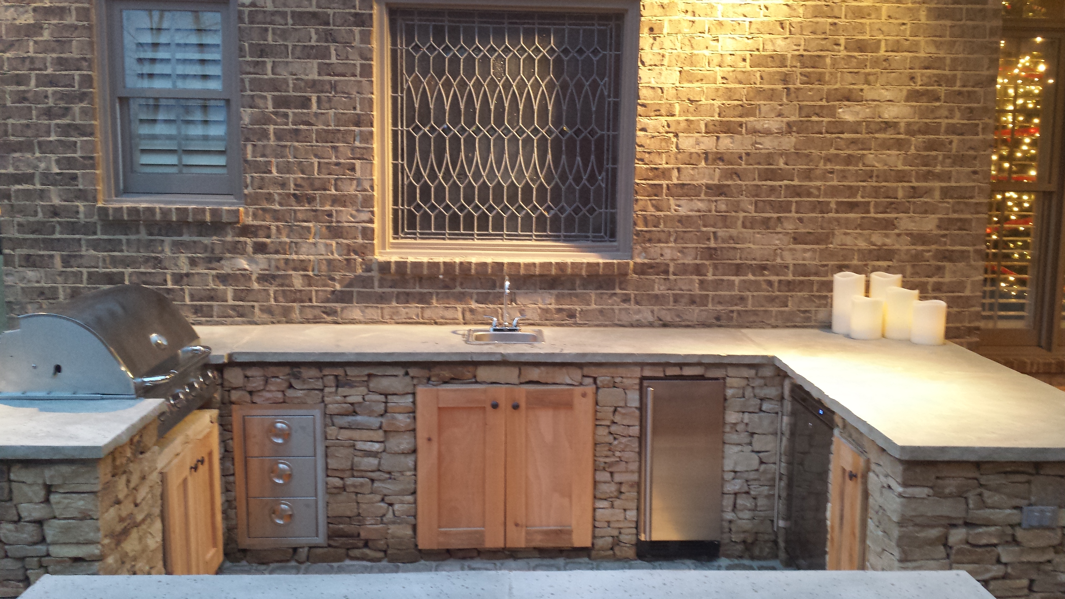 outdoor kitchen in vestavia alabama in the liberty park community